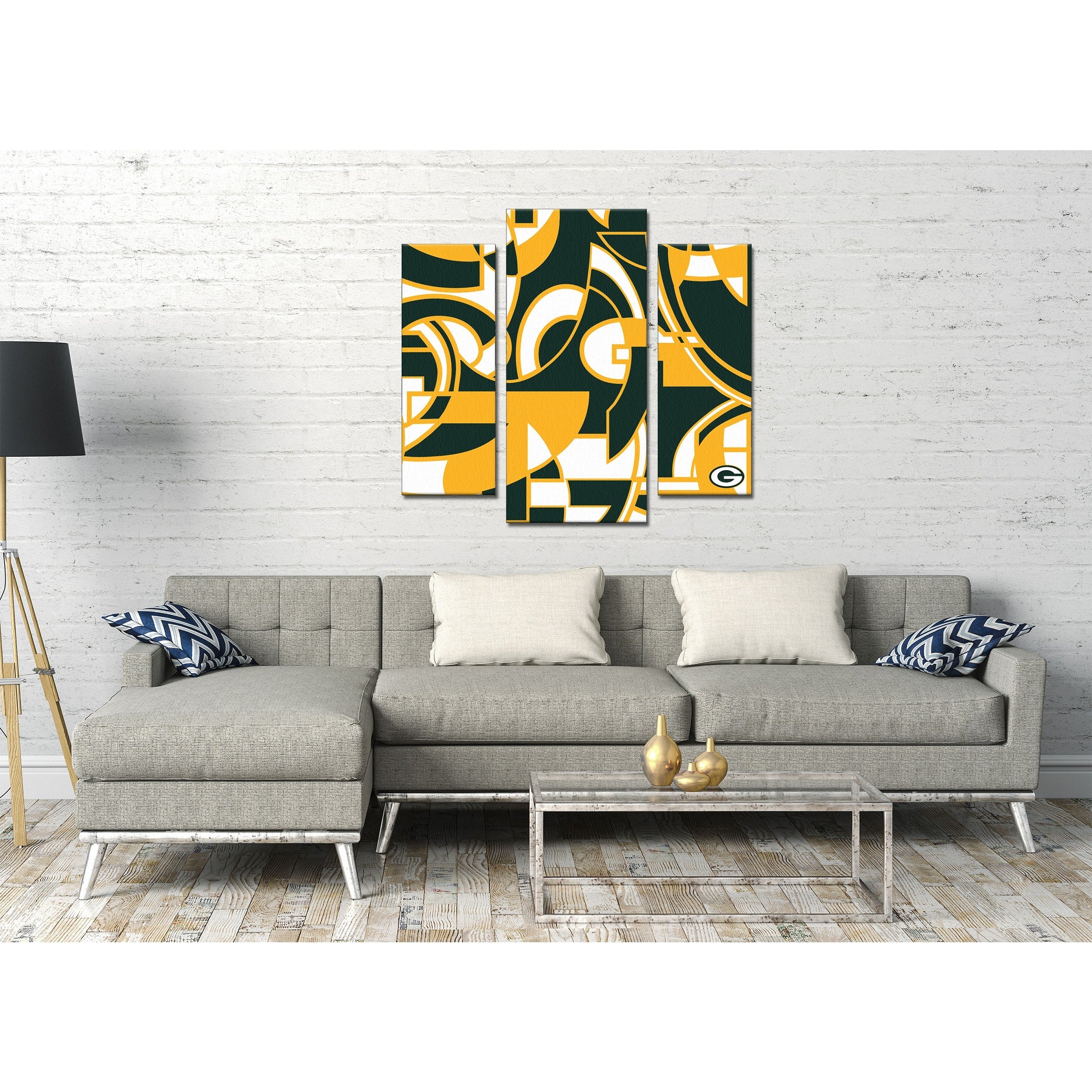 Imperial Green Bay Packers Modern 3 Piece Wall Art