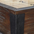 Close-up of the Brunswick Canton 14' Shuffleboard Table in Black Forest by Brunswick Billiards.