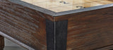 Close-up of the Brunswick Canton 14' Shuffleboard Table in Black Forest by Brunswick Billiards.