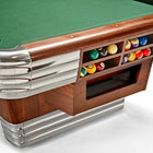 Brunswick Billiards Centennial 8' Slate Pool Table in Rosewood Chrome w/ Gully Return
