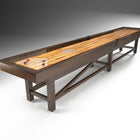 Champion Sheffield 20' Shuffleboard Table by Champion with pucks on a smooth polymer surface.