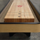 Close-up of the Venture Classic 14' Shuffleboard Table featuring numbered scoring zones.