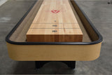 Close-up of the Venture Classic 14' Shuffleboard Table featuring numbered scoring zones.
