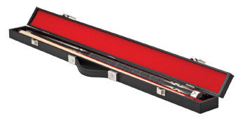 Casemaster Deluxe Hard Cue Case with red interior lining for cue protection.