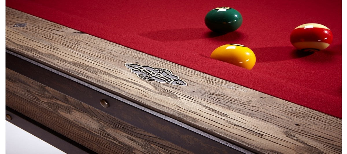 Brunswick Billiards Edinburgh 8' Slate Pool Table in Weathered Oak