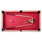 Hathaway Newport 7-ft Pool Table Combo Set w/ Benches in Light Oak with Red Felt