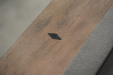 A small black diamond on the Nixon Georgia 7' Slate Pool Table in Weathered Natural finish.