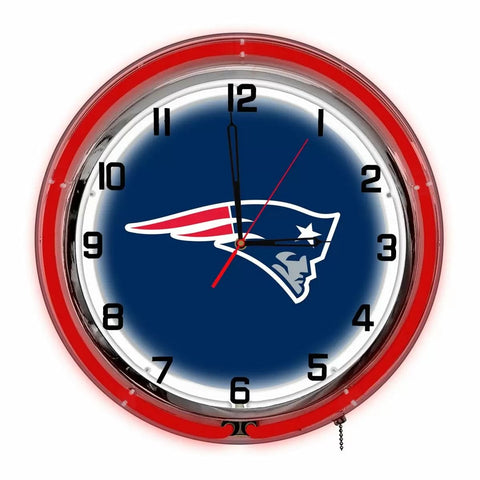 Imperial New England Patriots 18-in Neon Clock