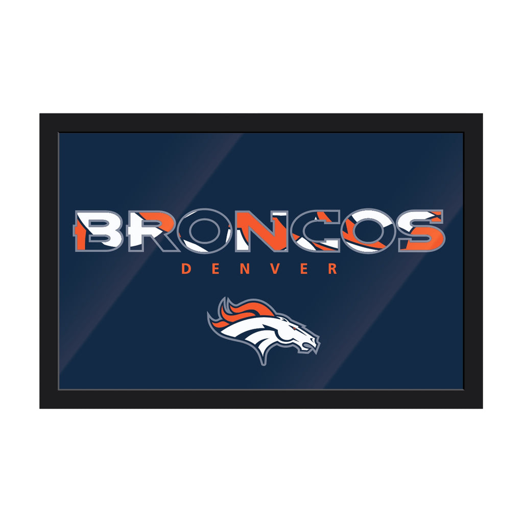 Acme Imperial Denver Broncos Modern Wall Art, NFL licensed, in a sleek black frame.