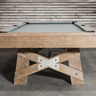 Nixon Georgia 8' Slate Pool Table by Nixon Billiards in weathered natural finish, dining top option.