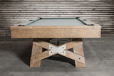 Nixon Georgia 8' Slate Pool Table by Nixon Billiards in weathered natural finish, dining top option.