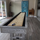 Playcraft 12' Montauk Shuffleboard Table in Weathered Whitewash