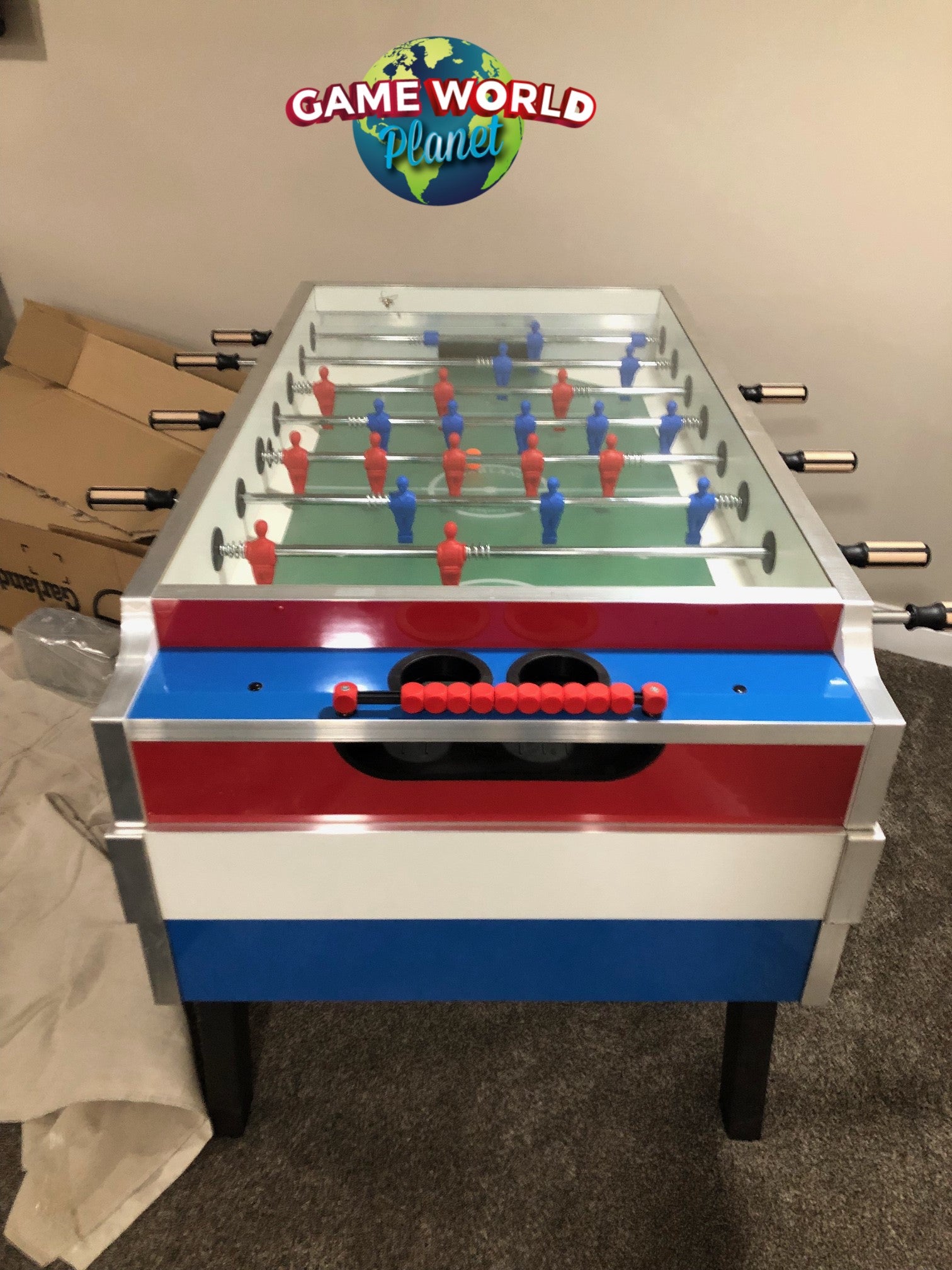 Garlando Coperto Foosball Table in Red, White & Blue (Coin-Operated)