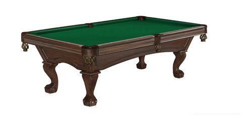 Brunswick Billiards Glenwood 8' Slate Pool Table in Tuscana with ball & claw legs.