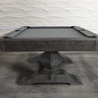 Nixon Birdy 8' Slate Pool Table in Grayson Grey by Nixon Billiards, shown with pedestal base.