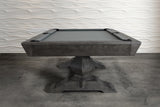 Nixon Birdy 8' Slate Pool Table in Grayson Grey by Nixon Billiards, shown with pedestal base.