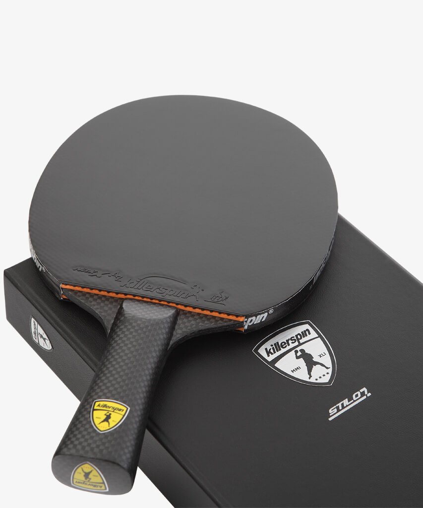 Killerspin 100 Stilo7 SVR RTG Premium Table Tennis Racket and Custom Storage Box, Black