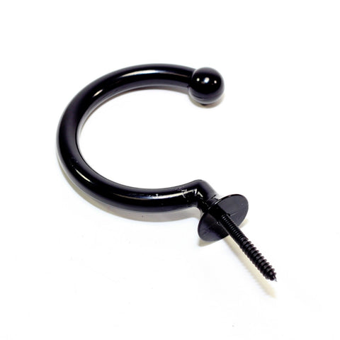 Imperial Bridge Hook: black metal, screw end, round-tip loop for triangle storage.