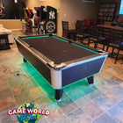 Great American Legacy Home Pool Table, non-coin operated, plywood build, green LED lights.
