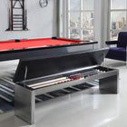 Playcraft Benches for Monaco Slate Pool Table, Black on Silver