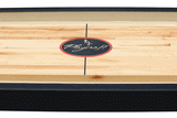 Playcraft Woodbridge 9' Shuffleboard Table in Black—perfect for classic game rooms.