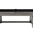 Playcraft Yukon River Slate Pool Table in Northern Drift, front view with black felt.