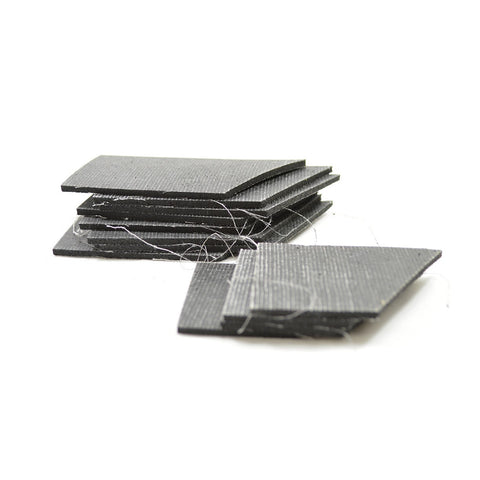 Imperial Facing Strips by Imperial: black textured rubber with loose white threads.