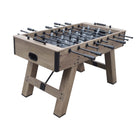 Hathaway Braxton 55'' Foosball Table with black handles, engineered wood, Barnwood finish.