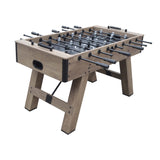 Hathaway Braxton 55'' Foosball Table with black handles, engineered wood, Barnwood finish.