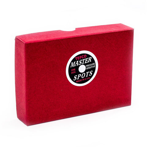 Tefco Master Billiard Table Spots, pressure sensitive, regulation size, made in USA.