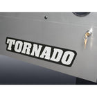 Tornado T-3000 Silver (Coin) foosball table by Tornado with split-cabinet and key lock.