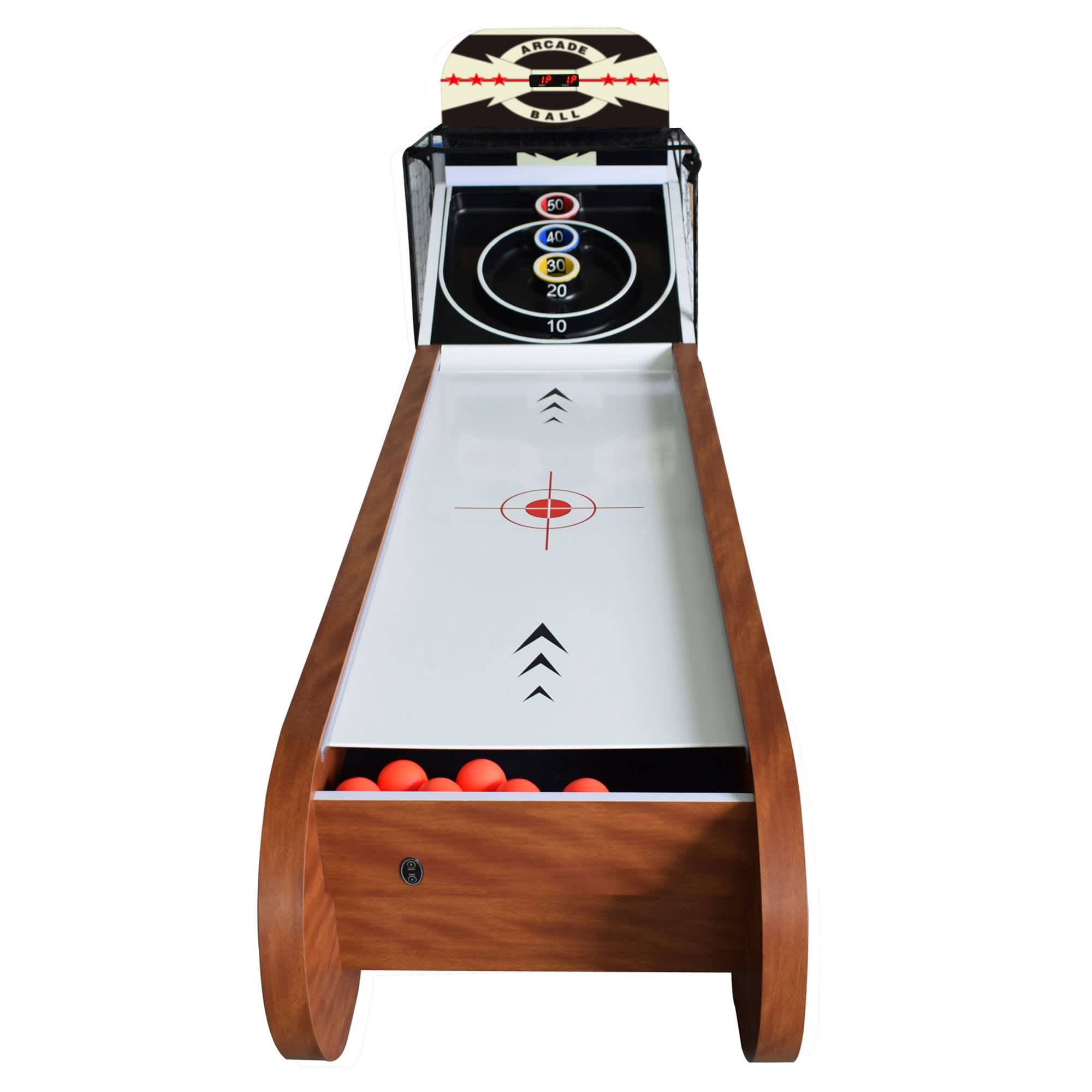Hathaway Boardwalk 8-ft Roll Hop and Score Arcade Game Table with LED Scoring