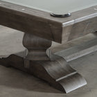 Close-up of Nixon Birdy 7' Slate Pool Table leg and base in Grayson Grey by Nixon Billiards.