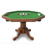 Hathaway Kingston 3-in-1 Poker Table in Oak